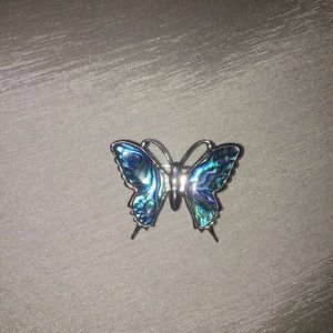 🦋BLUE AND SILVER VINTAGE BUTTERFLY BROOCH 🦋